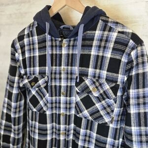 Legendary Whitetails Men's Plaid Flannel Hooded Shirt Jacket